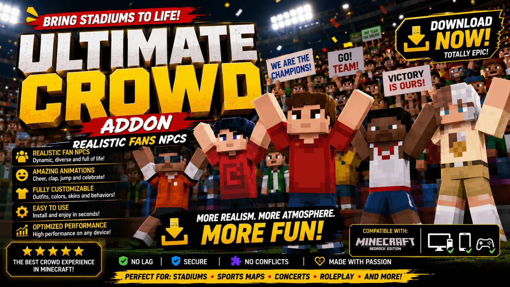 Ultimate Crowd – Realistic Fans NPCs | EL SANDO — screenshot 1