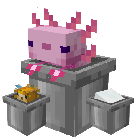 Alittl Axolotl & Friends [TexturePack]- Animated 3D bucket friends! [Bedrock Version]