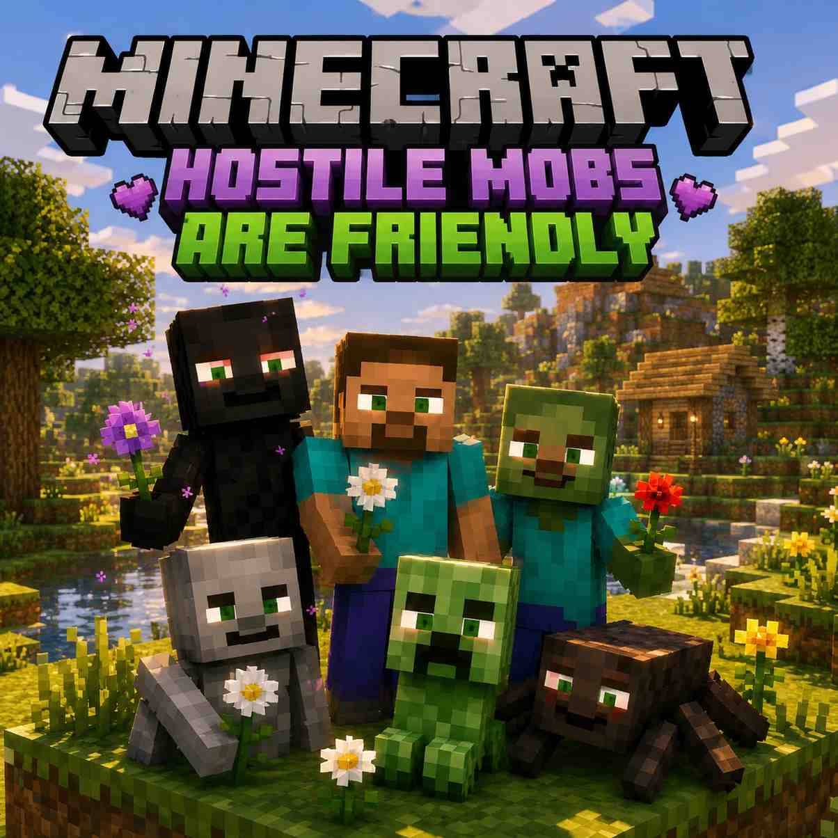 HOSTILE MOBS ARE FRIENDLY — screenshot 1