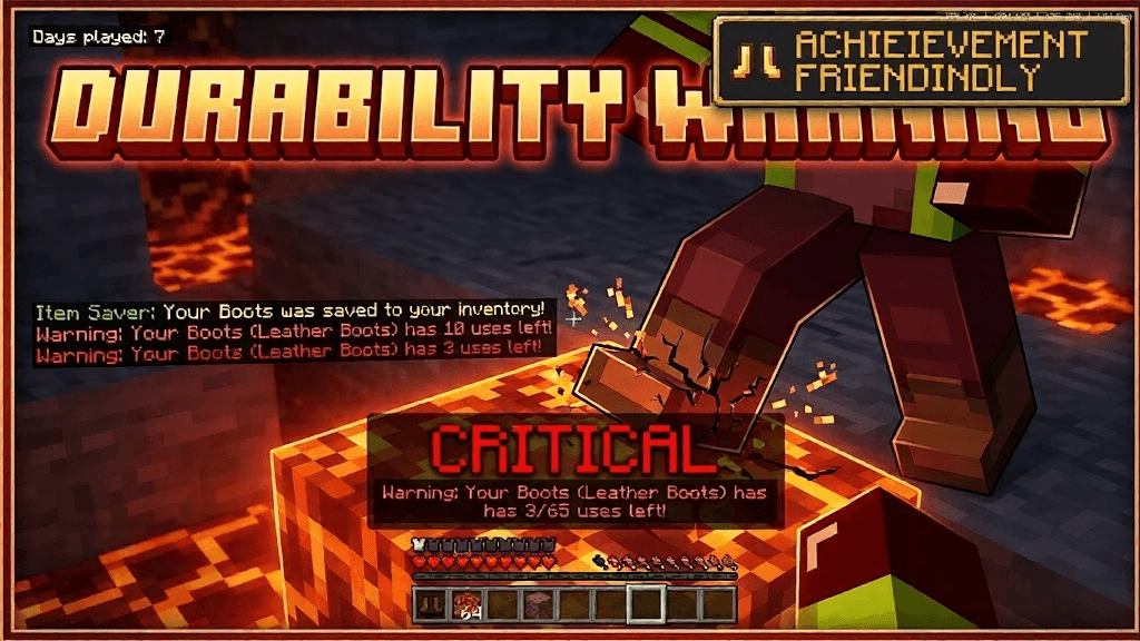Durability warning "Achievement friendly" — screenshot 1
