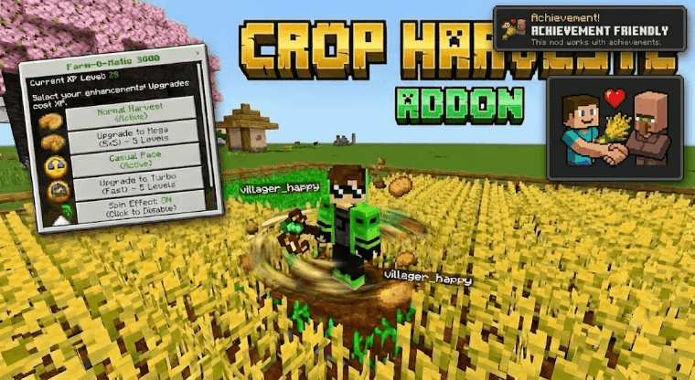 Crop Harvester "Harvests crops in a 3×3 area" — screenshot 1