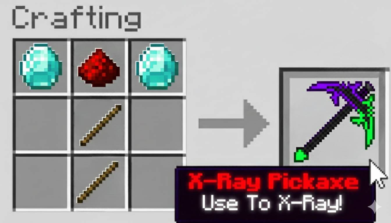 Craftable Overpowered OP Pickaxes [Achievements Friendly] — screenshot 1