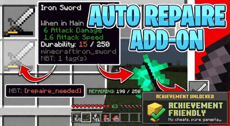 Auto Repair "Repair your items using XP !!" — screenshot 1