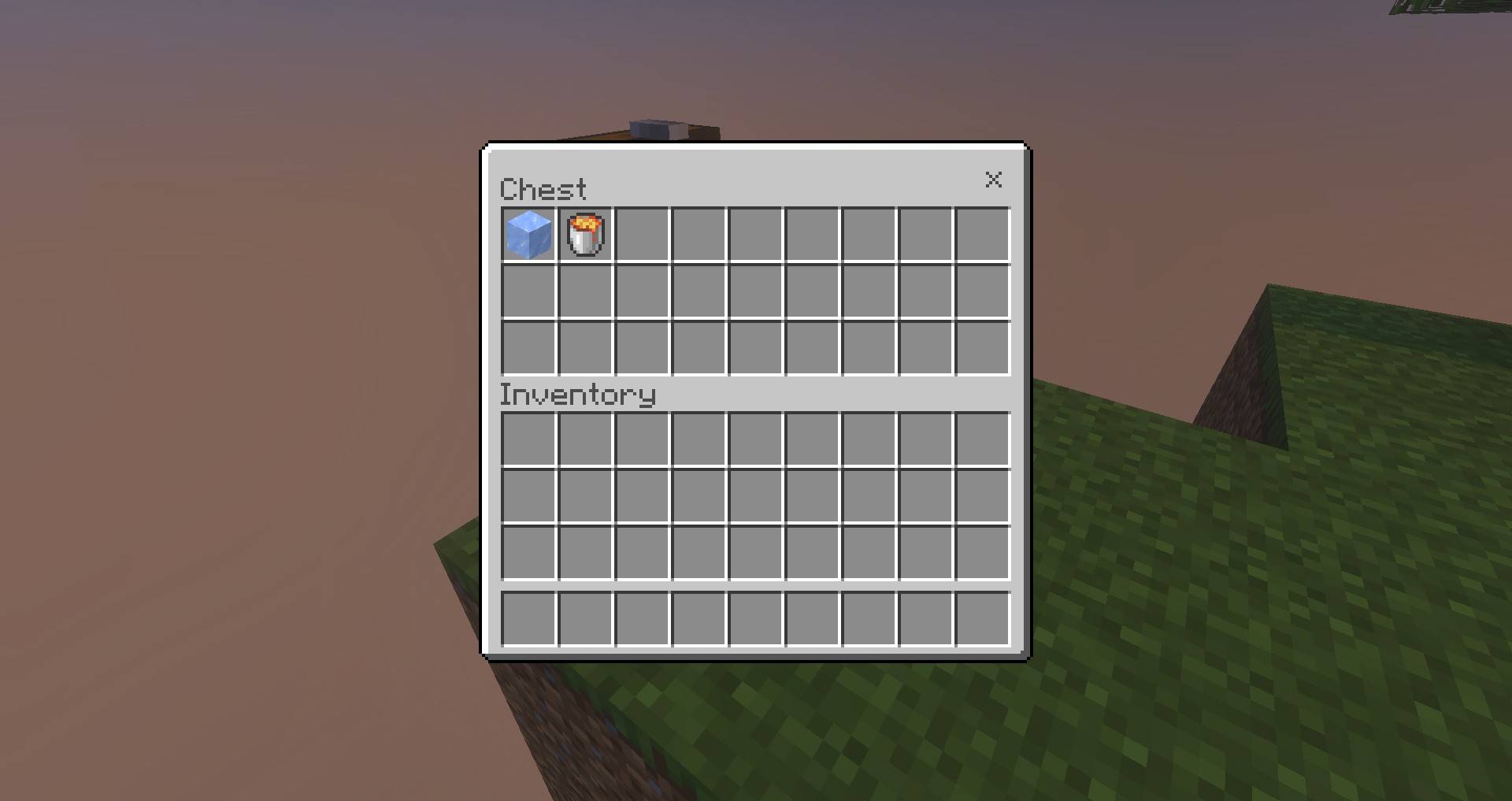 Bedrock Skyblock with biomes — screenshot 1