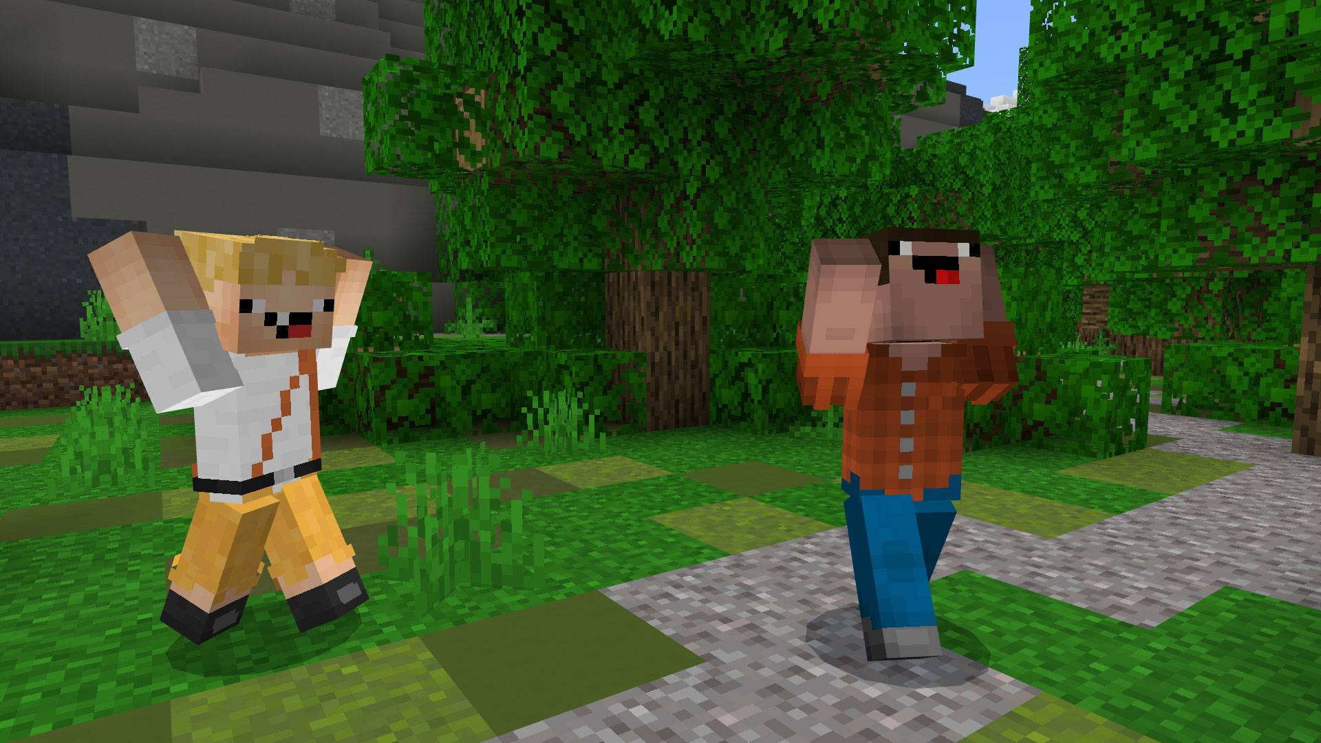 Noob Vs Pro - Battle Of The Bush - Bedrock Edition — screenshot 6
