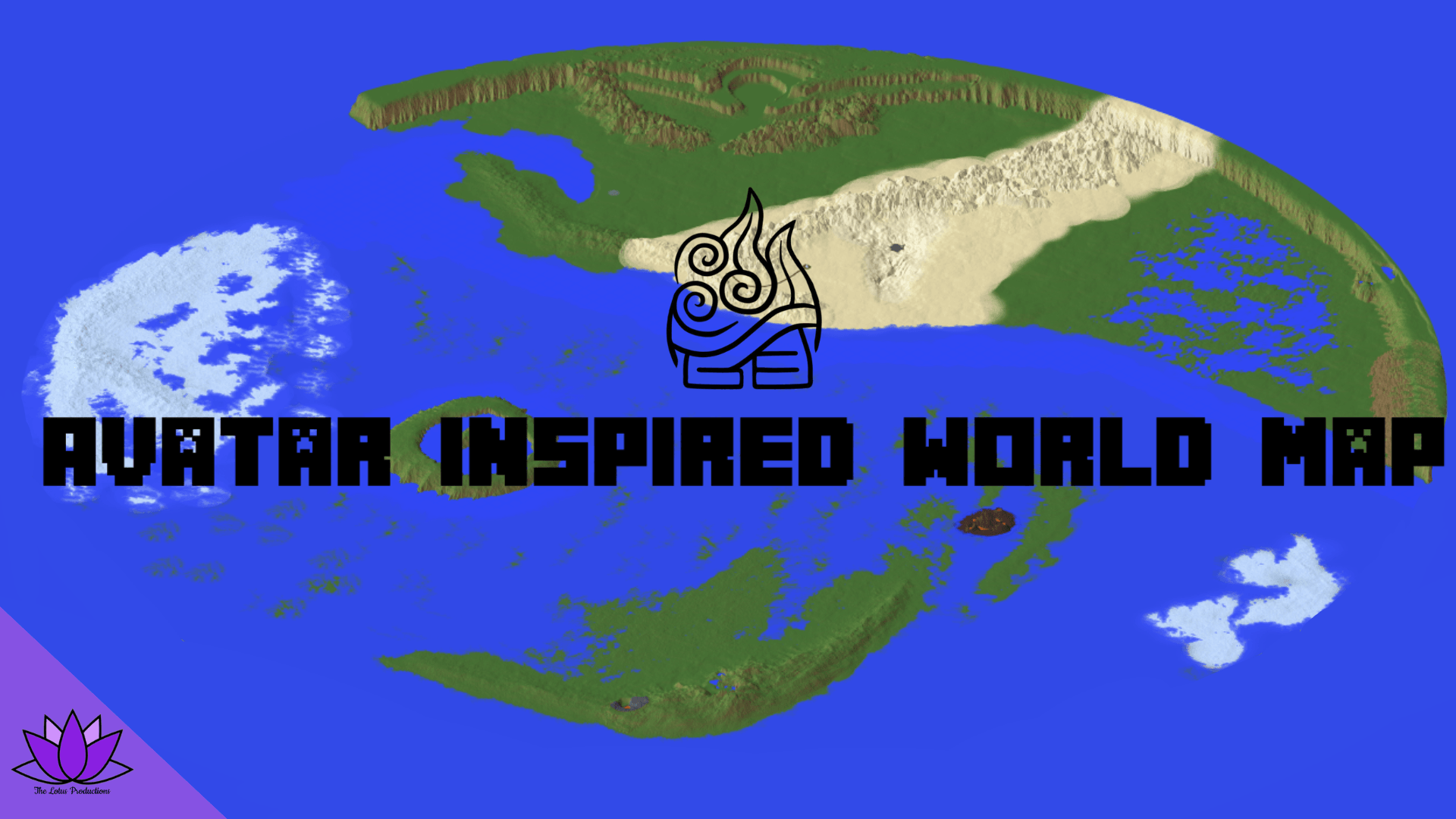 Avatar-Inspired World Map, 15k, 🌊 Elemental Adventure World [, Survival Friendly, Download, Java & Bedrock, Minecraft World] — screenshot 1
