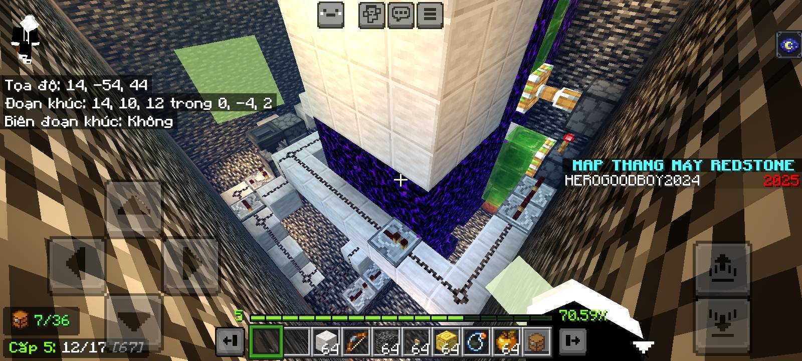 Redstone Elevator Map [MCPEDL] — screenshot 1