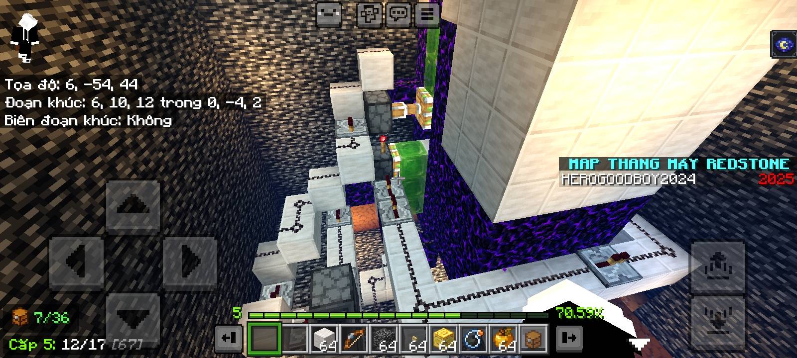 Redstone Elevator Map [MCPEDL] — screenshot 2