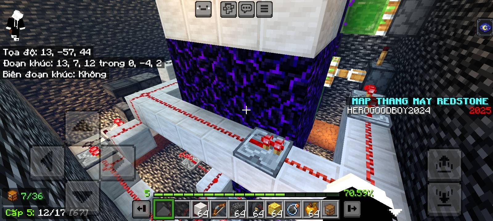 Redstone Elevator Map [MCPEDL] — screenshot 3