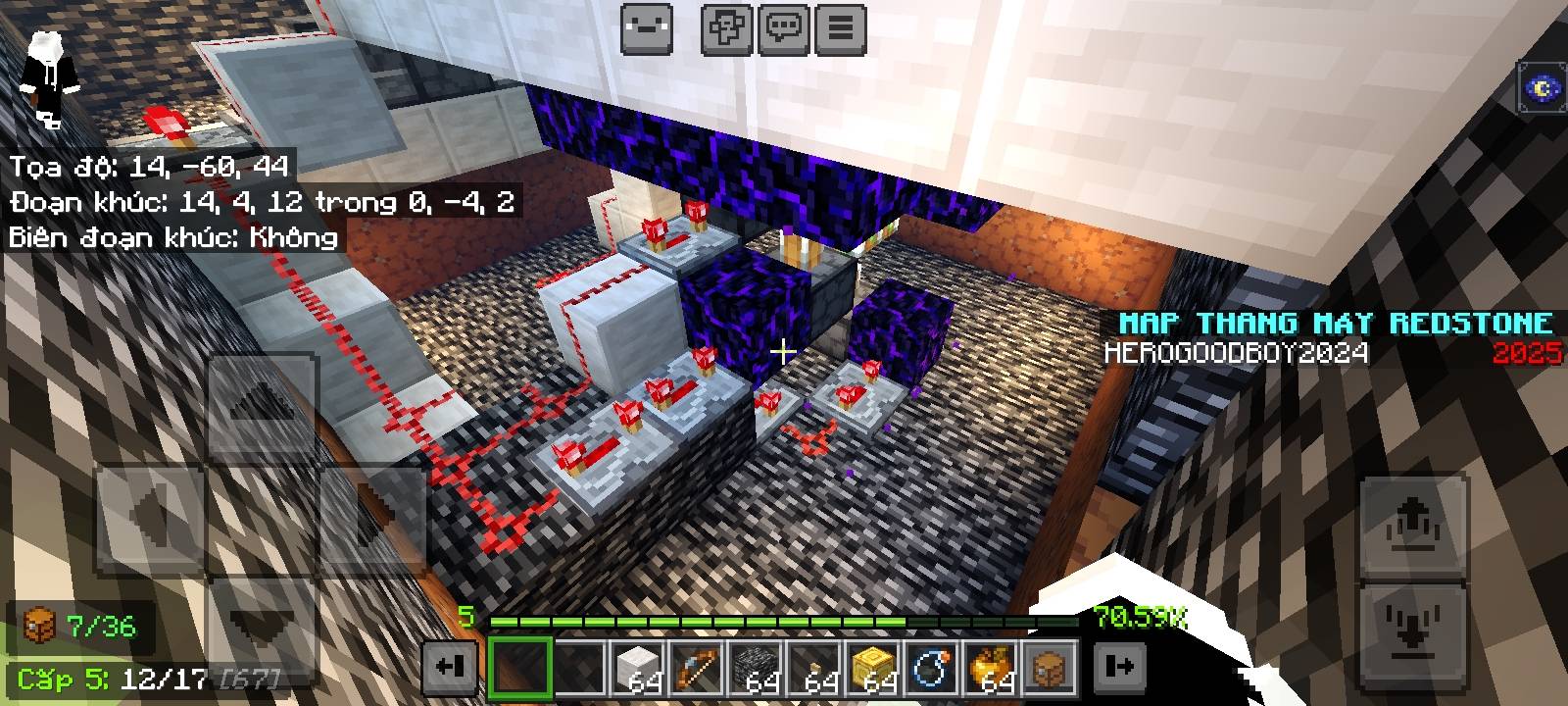 Redstone Elevator Map [MCPEDL] — screenshot 4