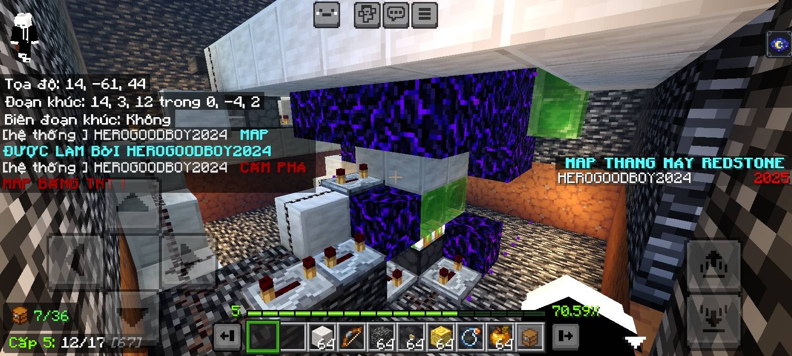 Redstone Elevator Map [MCPEDL] — screenshot 5