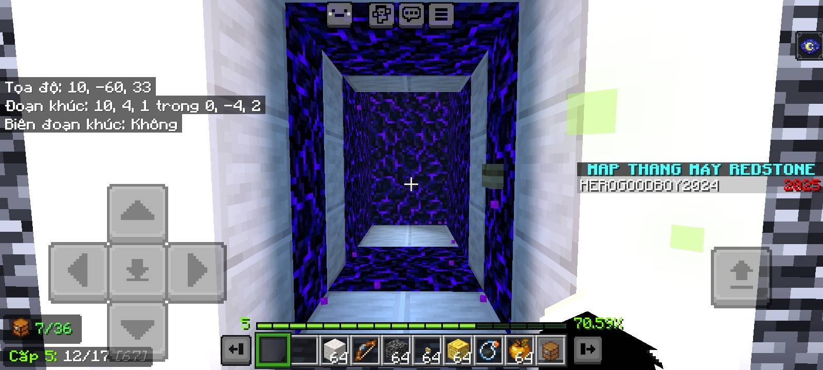 Redstone Elevator Map [MCPEDL] — screenshot 6
