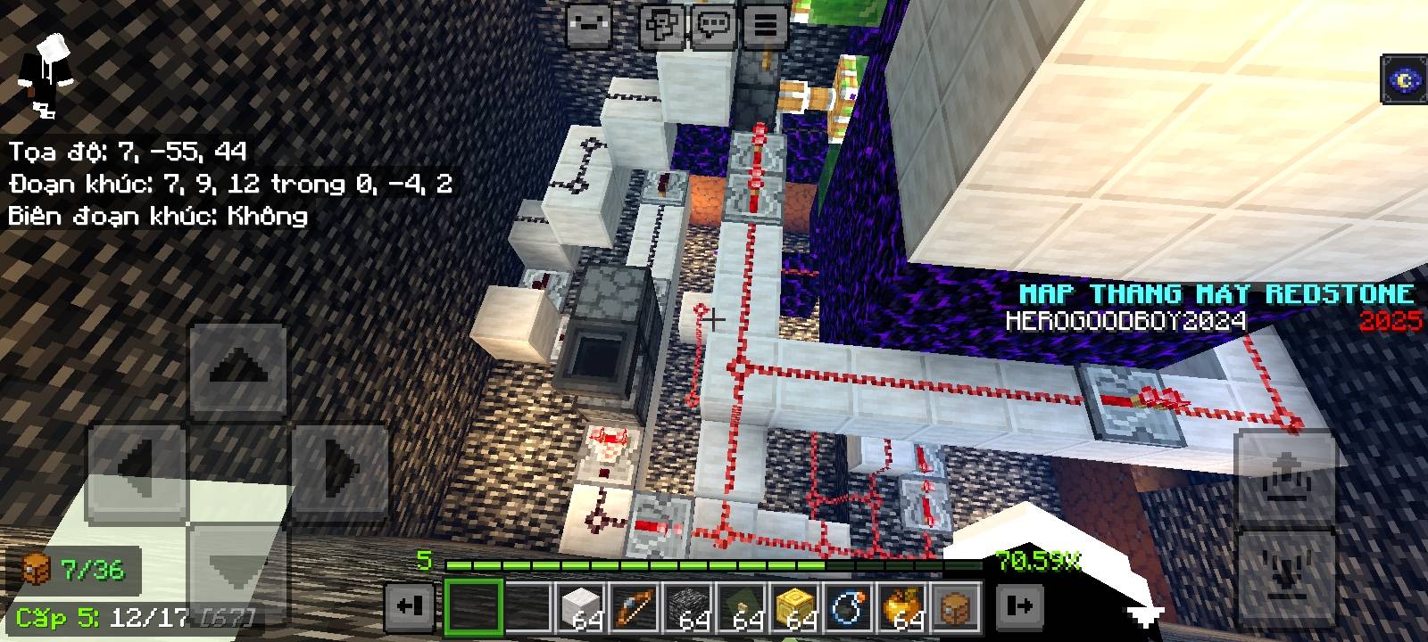 Redstone Elevator Map [MCPEDL] — screenshot 8