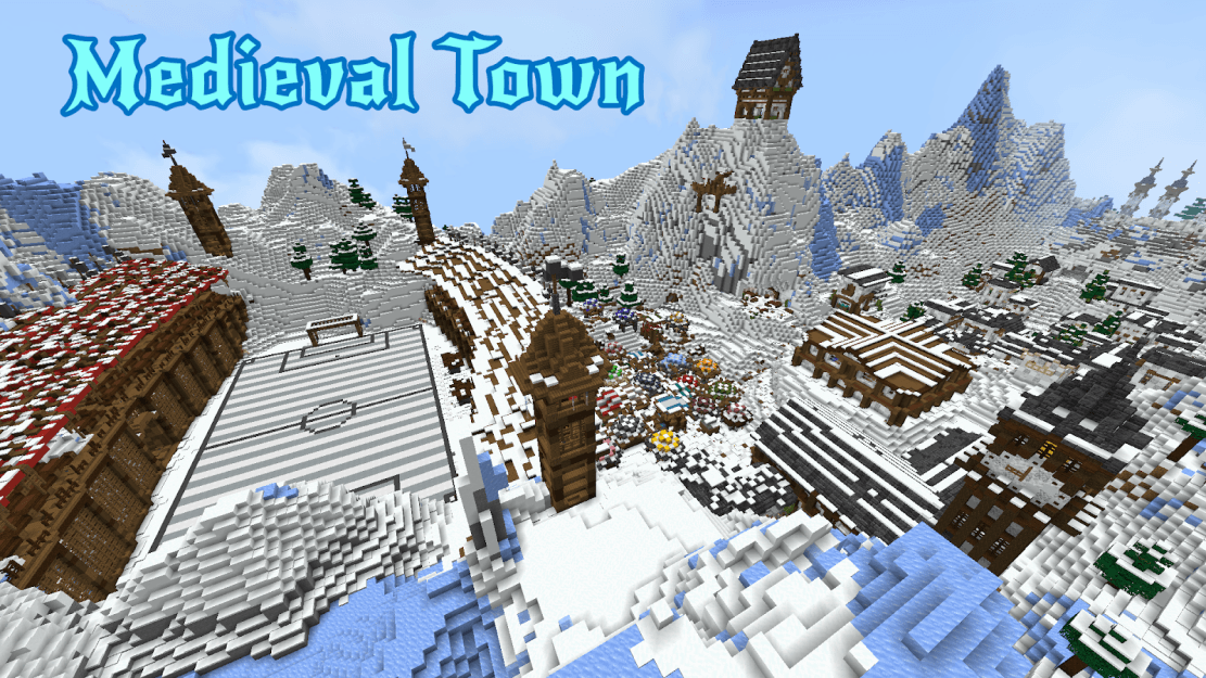 Medieval Town between Snowy Mountains — screenshot 1