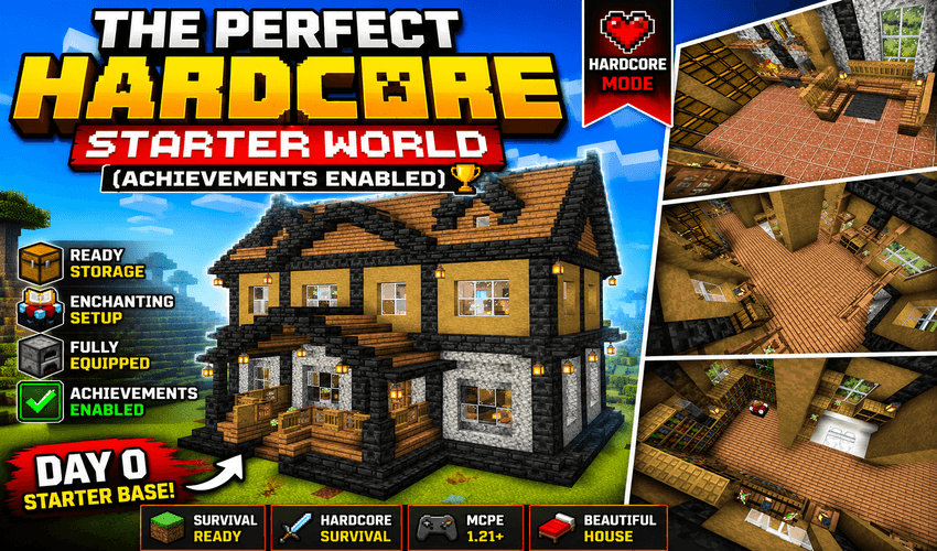 The Perfect Hardcore Starter World (Achievements Enabled) — screenshot 1
