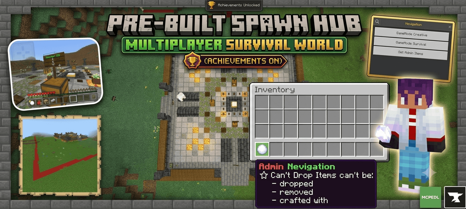 Pre-built Spawn Multiplayer Survival World (Achievements On) — screenshot 1