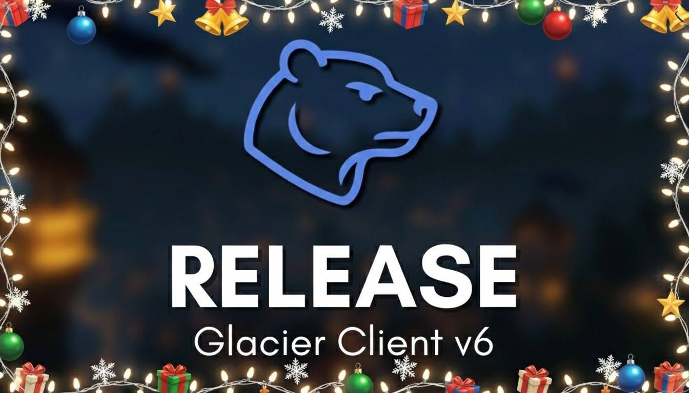 Glacier Client v6 Texture Pack for MCBE — screenshot 1