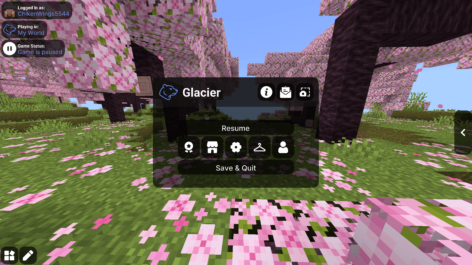 Glacier Client v6 Texture Pack for MCBE — screenshot 5