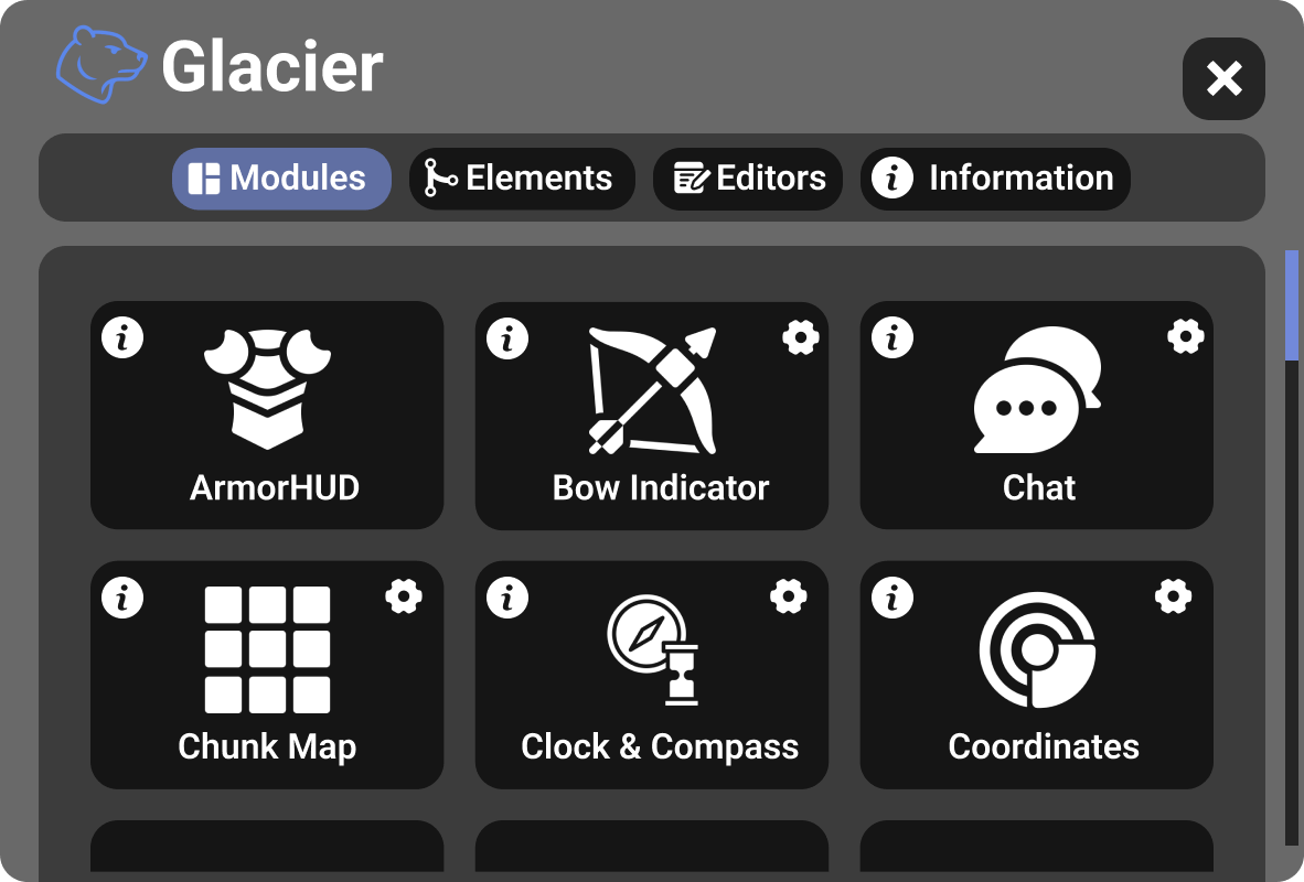 Glacier Client v6 Texture Pack for MCBE — screenshot 6