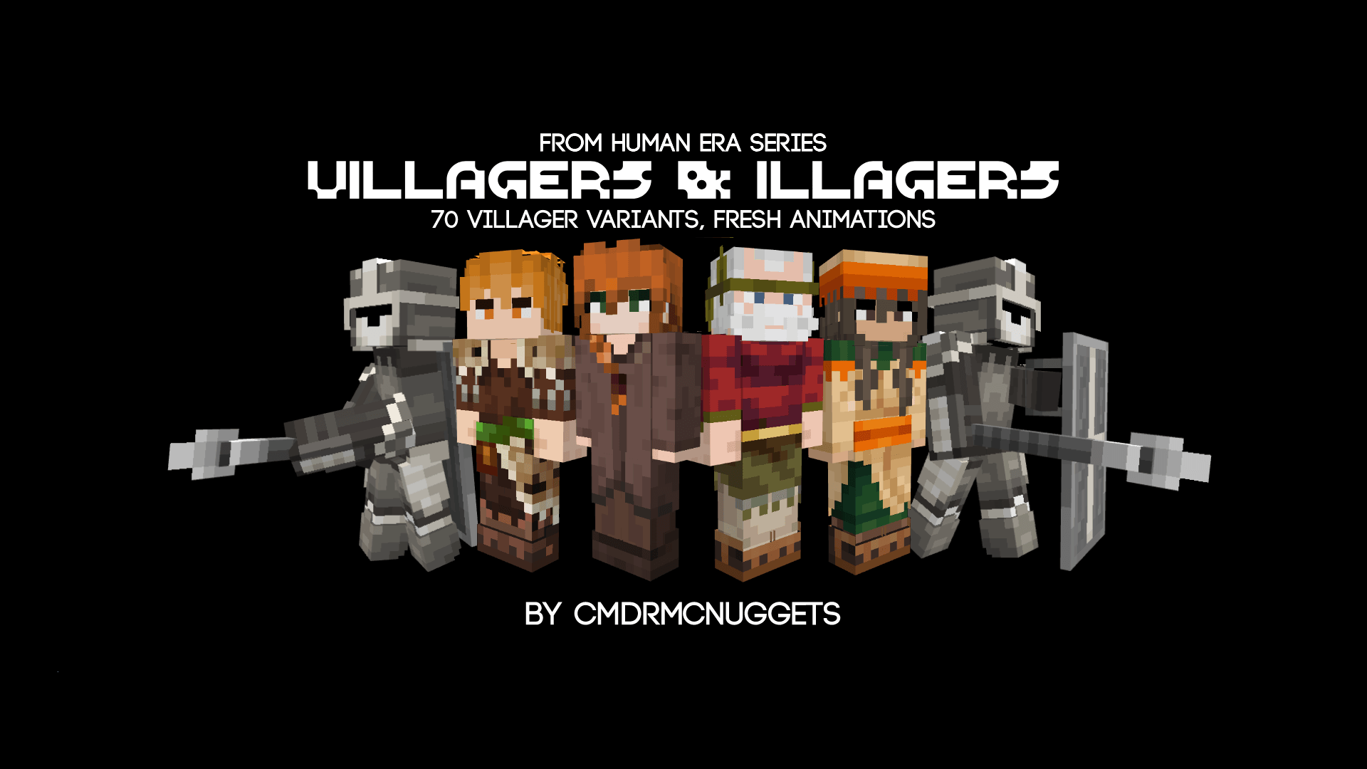 [ Bedrock ] Human Era: Villagers & Illagers X Actions n Stuff — screenshot 1