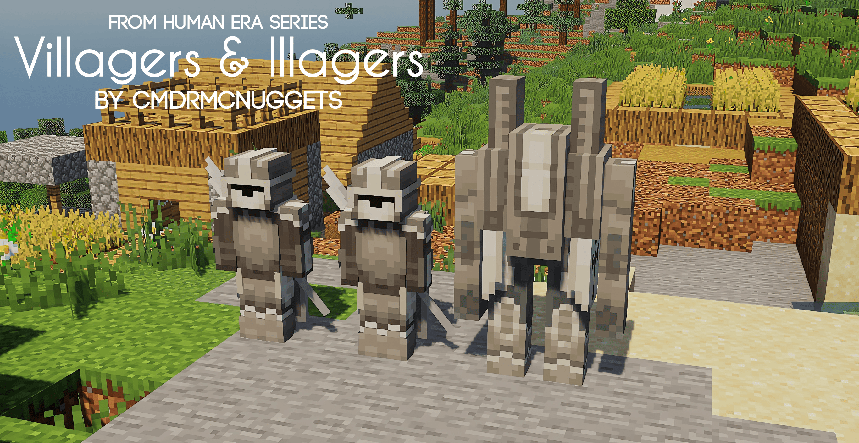[ Bedrock ] Human Era: Villagers & Illagers X Actions n Stuff — screenshot 8