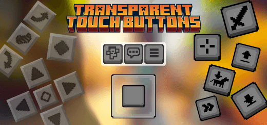 Transparent Touch Buttons (Resource Pack for MCPE) — screenshot 1