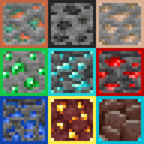 Outlined Ores Texture Pack