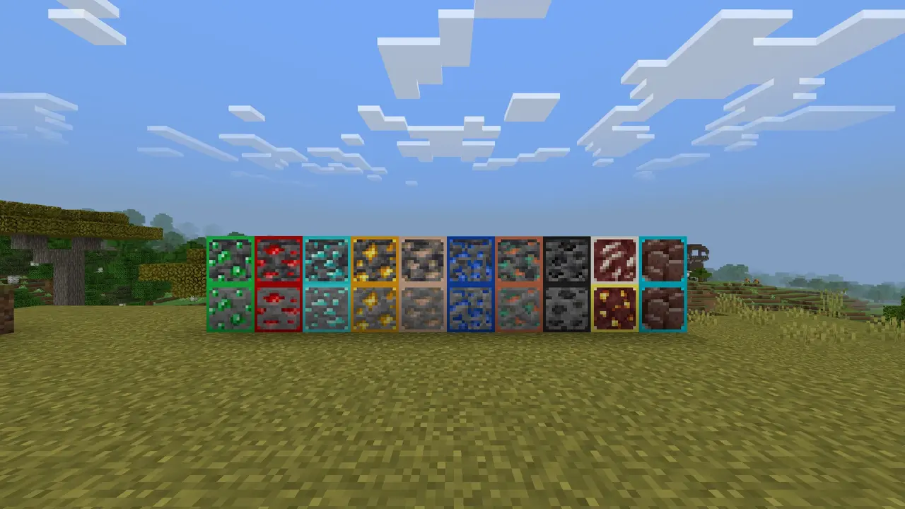 Outlined Ores Texture Pack — screenshot 2