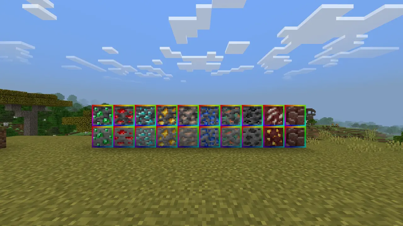 Outlined Ores Texture Pack — screenshot 3