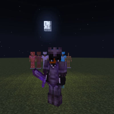 Armor + Crown + enchantments glint and ToolsReimagined (Aqua)