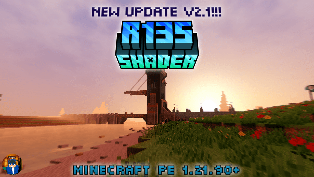 R135 Shader RD | Realistic and Lightweight Shader | Minecraft BE 1.21+ (Render Dragon Support!!) — screenshot 1