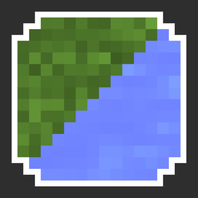 Connected grass & Clear water