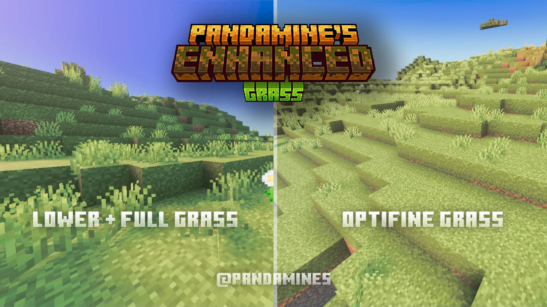 PandaMine's Enhanced Grass (Full Grass + Optifine Grass + Low Grass) — screenshot 1