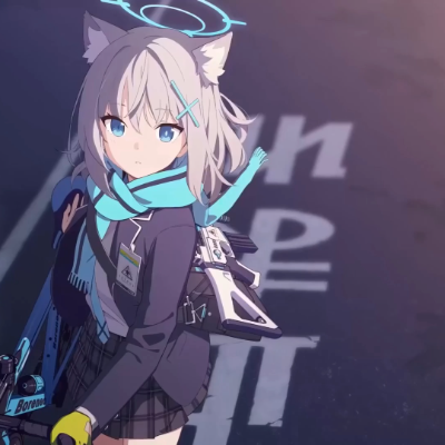Animated Menu: Sunaookami Shiroko (Blue Archive)