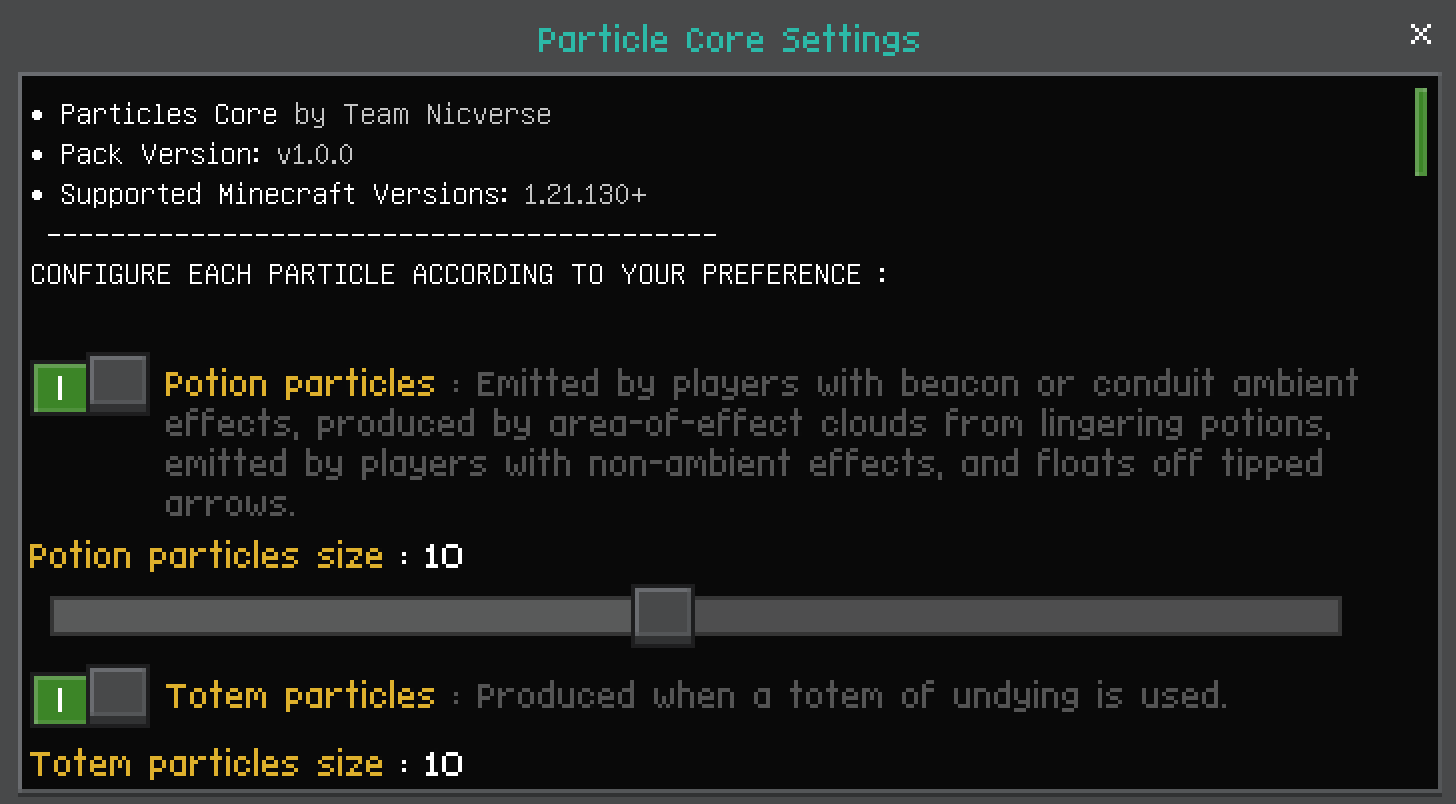 Particle core — screenshot 2