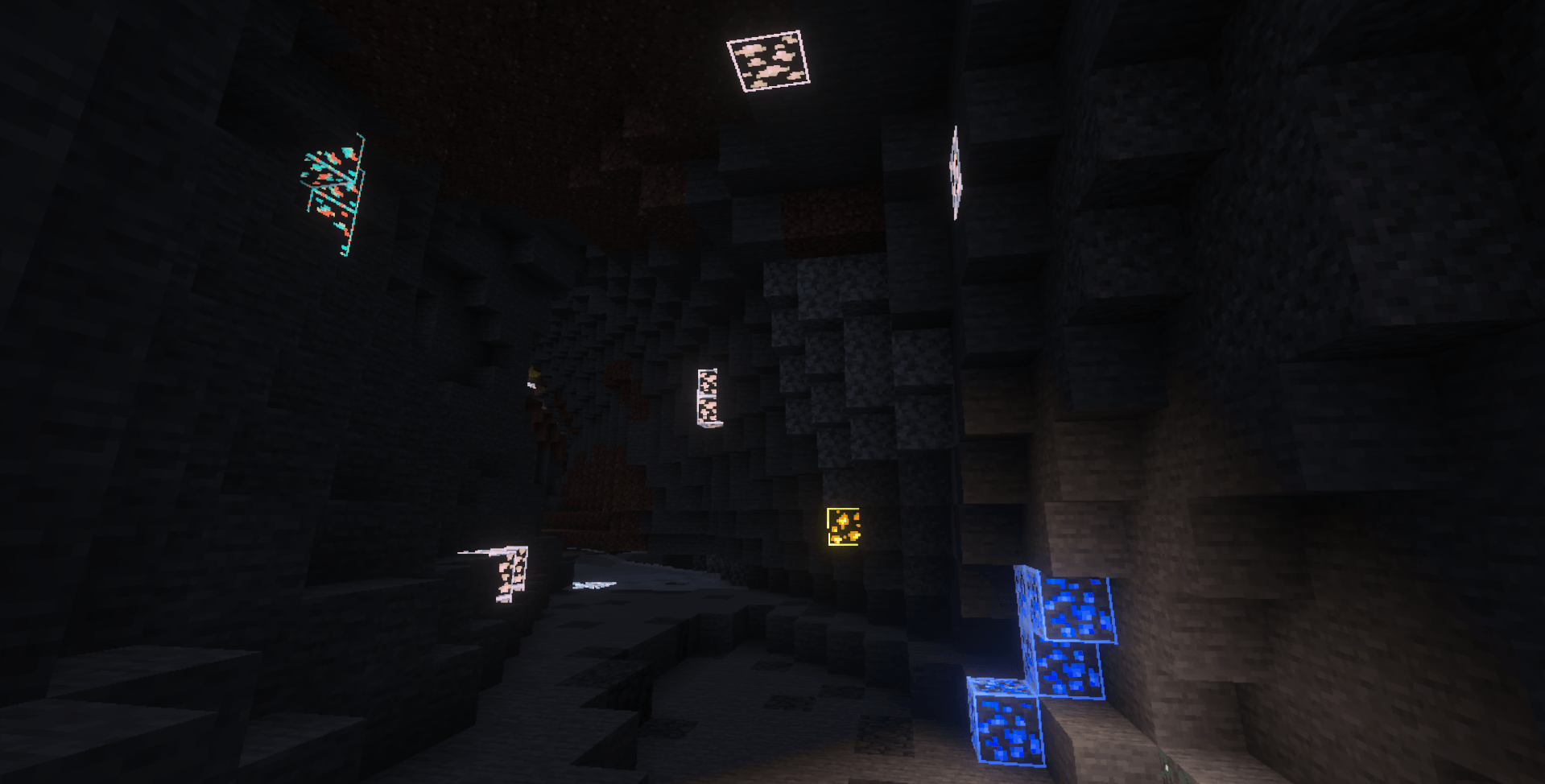 Outlined Glowing Ores — screenshot 2