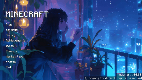 Animated Menu: Anime Girl Night View — screenshot 1