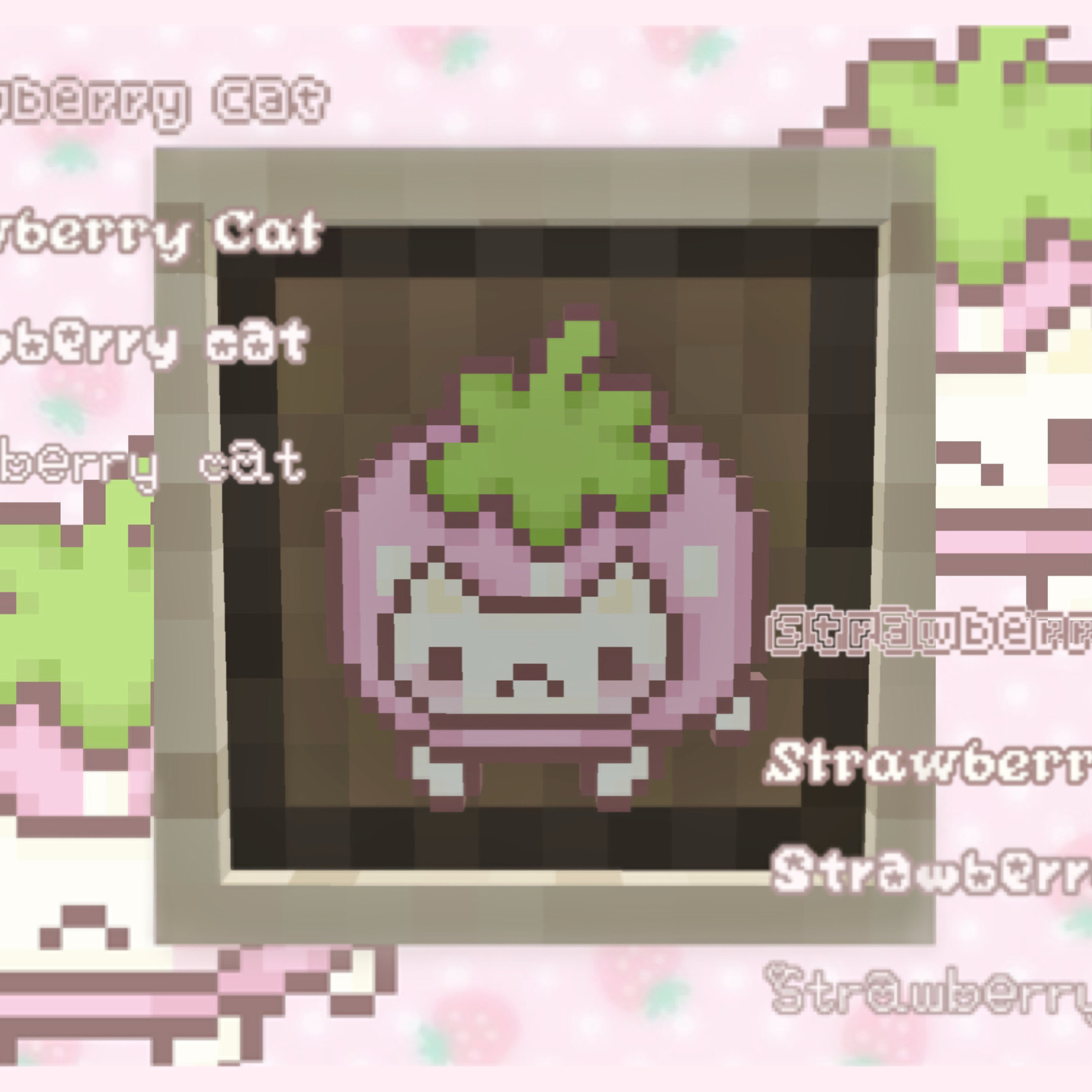 ⟡.· Big Strawberry Cat (apple) ⟡.· --w4ter's Cute Food Texture--