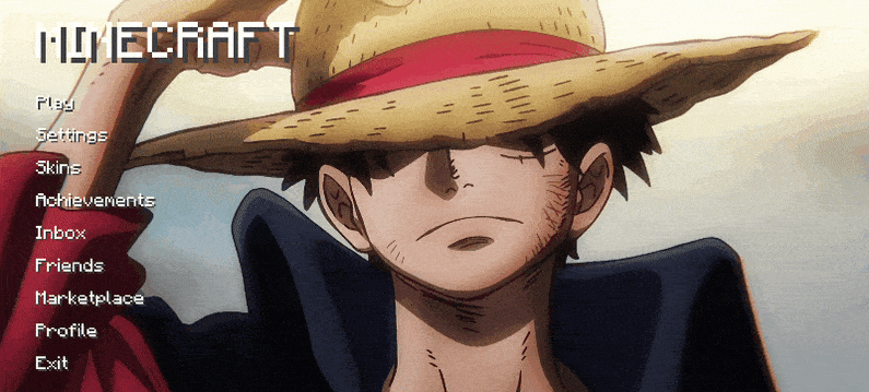 Animated Menu: Monkey D. Luffy Straw Hat — screenshot 1