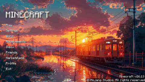 Animated Menu: Orange Train At Sunset — screenshot 1