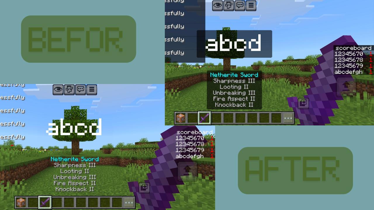 Clean Chat & Scoreboard: No Black Backgrounds — screenshot 1