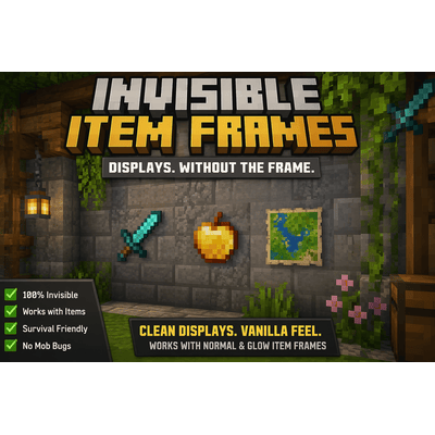 Invisible Item Frames No more invisible mobs