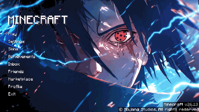 Animated Menu: Itachi Sharingan Lightning — screenshot 1