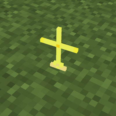 Cross Holy Totem of undying Turns the Totem of Undying into a holy cross symbolizing faith, hope, and divine protection.