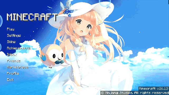 Animated Menu: Rowlet and Lillie — screenshot 1