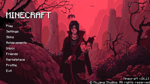 Animated Menu: Itachi Crows Genjutsu Pixel — screenshot 1