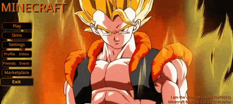 Animated Gogeta Reborn UI — screenshot 1