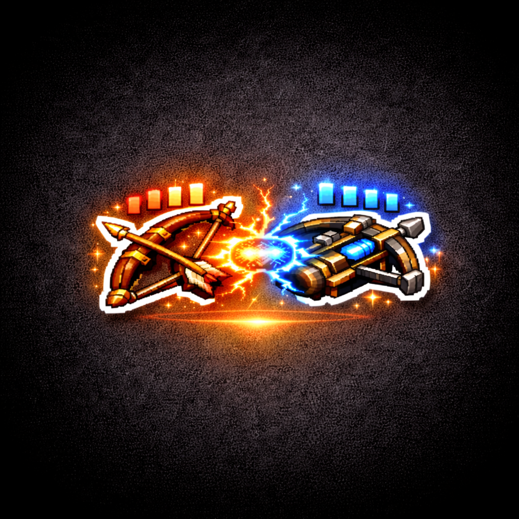 Small Bow & Crossbow With Charging Indicator