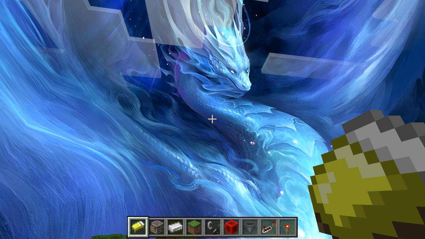 Blue dragon sky overlay — screenshot 2