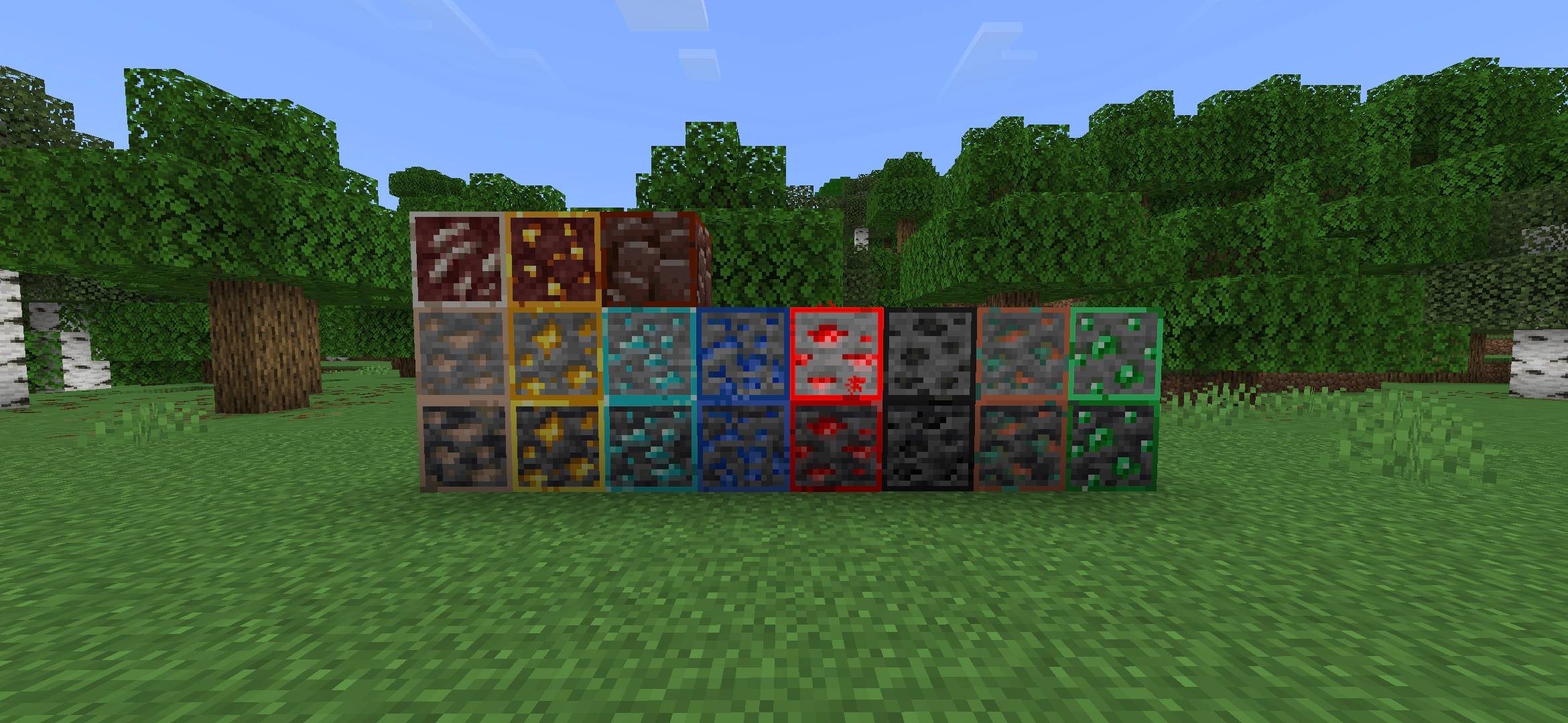 Out lined Ores mcpe — screenshot 1